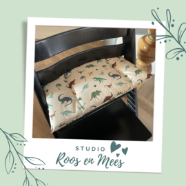 Tripp Trapp los zitkussen - decoratiestof - multicolour dinosaurussen