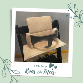 Tripp Trapp kussenset - ribstof - fijne rib ecru