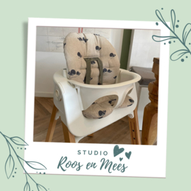 Stokke Steps kussenset - decoratiestof - baby walvissen op zand