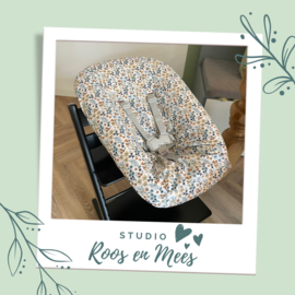 Tripp Trapp newbornset hoes - katoen - bloemetje oud blauw