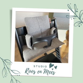 Tripp Trapp kussenset - decoratiestof - meubelstof grijs