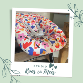 Tripp Trapp newbornset hoes - katoen - Jennifer Bouron abstracte bloemen kobalt