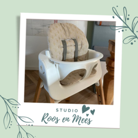 Stokke Steps kussenset - decoratiestof - gouden waaiers op zand