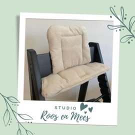 Kidsmill Up! kussenset - ribstof - fijne rib ecru
