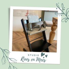 Tripp Trapp kussenset - decoratiestof - ganzen op blauw