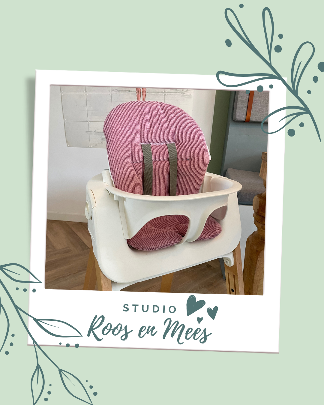 Stokke Steps kussenset - ribstof - oud roze