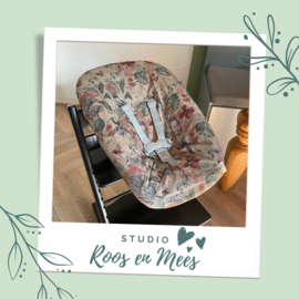Tripp Trapp newbornset hoes - decoratiestof - bloemen bronstinten
