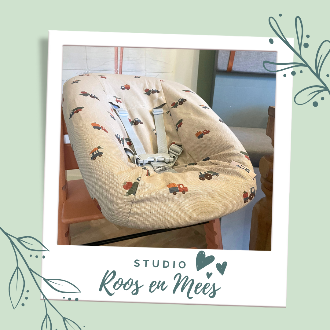 Tripp Trapp newbornset hoes - decoratiestof - voertuigen met groenten