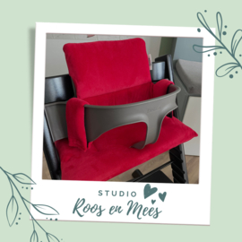 Tripp Trapp kussenset - velours - rood