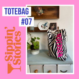 Sippin' Stories - totebag #07 - Zebra