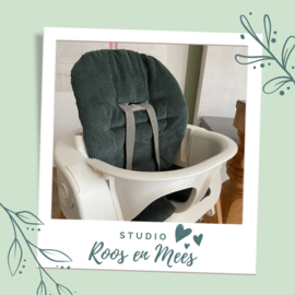 Stokke Steps kussenset - ribstof - donker groen