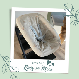 Tripp Trapp newbornset hoes - decoratiestof - gansje met bloemetjes