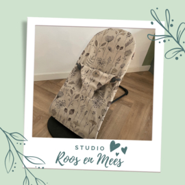 Baby Björn hoes - decoratiestof - botanische bloemen