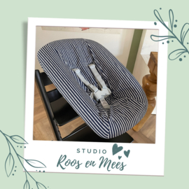 Stokke Steps kussenset - katoen - streepje blauw