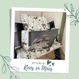 Tripp Trapp kussenset - katoen - jungle met flamingo