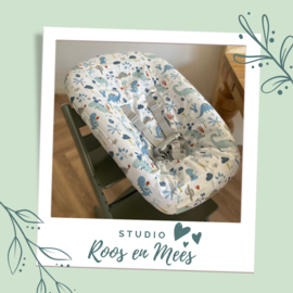 Tripp Trapp newbornset hoes - katoen - dinosaurus blauw