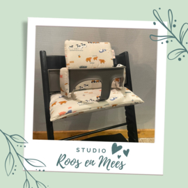 Tripp Trapp kussenset - katoen - boerderijdieren op zand