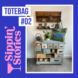 Sippin' Stories - totebag #02 - Groen