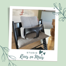 Tripp Trapp kussenset - decoratiestof - meubelstof grijs