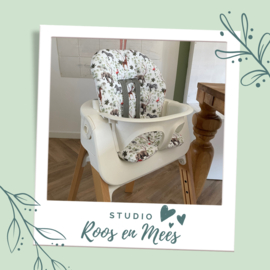 Stokke Steps kussenset - katoen - jungle met flamingo