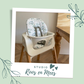 Stokke Steps kussenset - katoen - aquarel eucalyptus bladeren