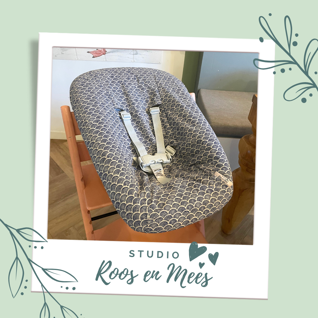Tripp Trapp newbornset hoes - decoratiestof - blauwe golven op zand