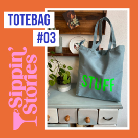 Sippin' Stories - totebag #03 - Blauw