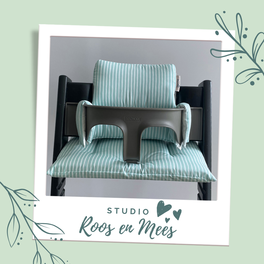 Tripp Trapp kussenset - katoen - streepje mint