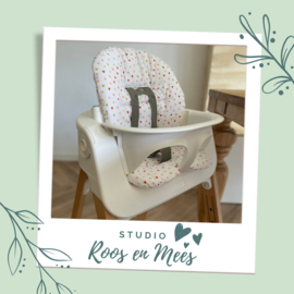 Stokke Steps kussenset - katoen - hartje roze en goud