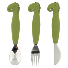 Siliconen eetset 3 stuks - Trixie Mr. Dino