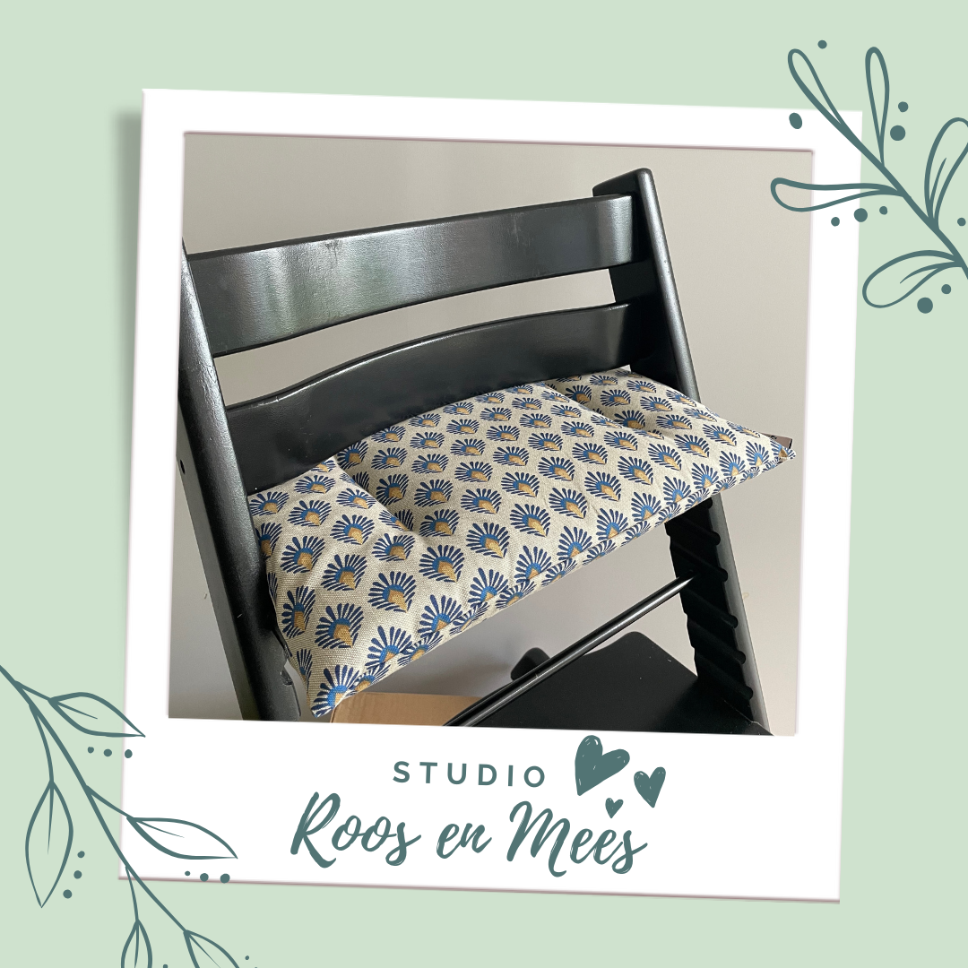 Tripp Trapp los zitkussen - decoratiestof - graphic peacock