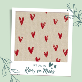 Tripp Trapp newbornset hoes - decoratiestof - getekende hartjes met metallic
