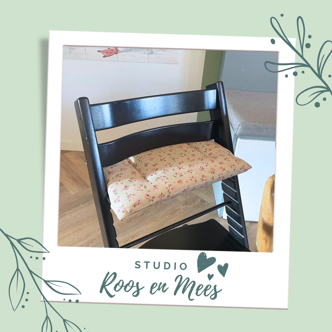Tripp Trapp los zitkussen - decoratiestof - kleine rozen