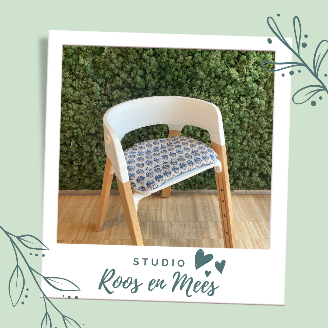 Stokke Steps los zitkussen - decoratiestof - graphic peacock
