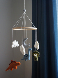 GAMCHA - mobiel - dinosaurus met wolken en maan