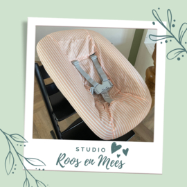 Stokke Steps kussenset - katoen - streepje roze