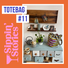 Sippin' Stories - totebag #11 - Strepen Stripes Ice & Seaweed