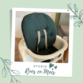 Stokke Steps kussenset - wafelstof - diep donker groen