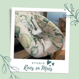 Tripp Trapp newbornset hoes - decoratiestof - waterverf eucalyptus bladeren