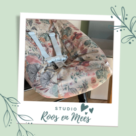 Tripp Trapp newbornset hoes - decoratiestof - bloemen bronstinten