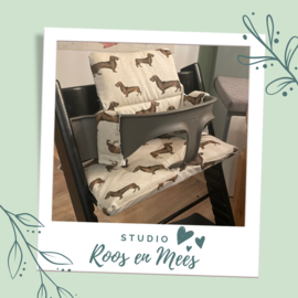 Tripp Trapp kussenset - decoratiestof - teckels