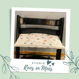 Tripp Trapp los zitkussen - katoen - jungle met schildpad