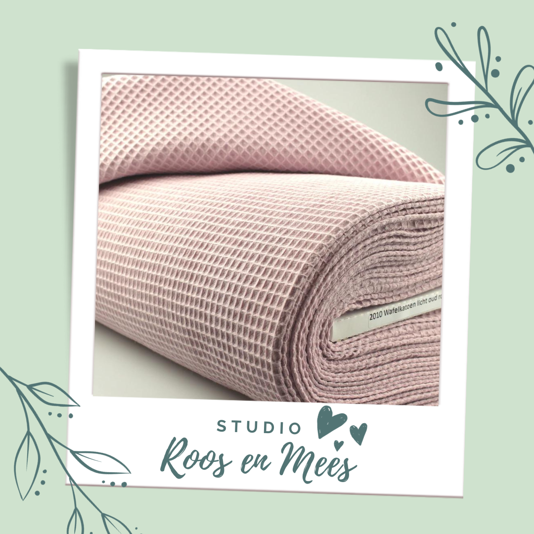 Nuna Leaf kussen - wafelstof - licht oud roze
