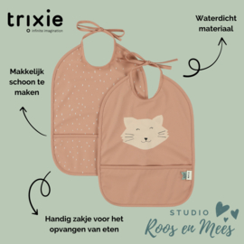 Afwasbaar slabbetje 2-pak - Trixie Mrs. Cat