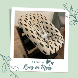 Tripp Trapp newbornset hoes - decoratiestof - silhouetten van poezen