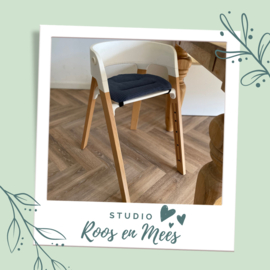 Stokke Steps los zitkussen - wafelstof - donker blauw