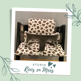 Tripp Trapp kussenset - katoen - grote panter print