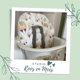 Stokke Steps kussenset - decoratiestof - aquarel klaprozen