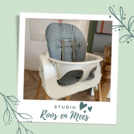 Stokke Steps kussenset - katoen - groen met witte stip