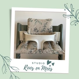 Tripp Trapp kussenset - decoratiestof - aquarel bladeren